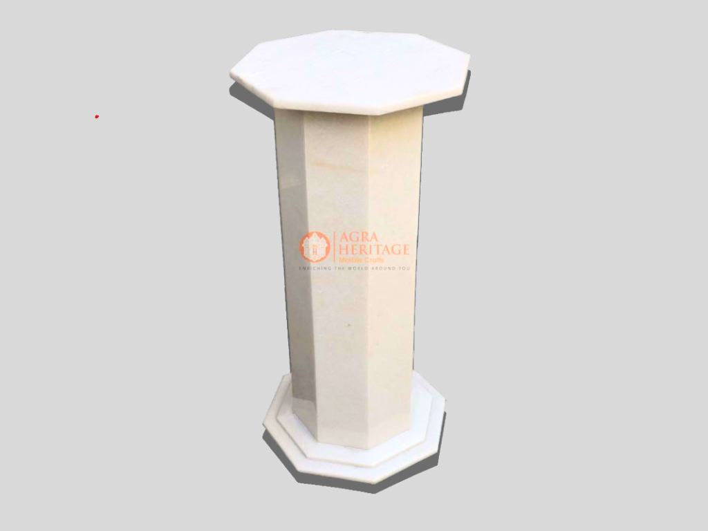 Handmade Marble White Stand/Base Decor